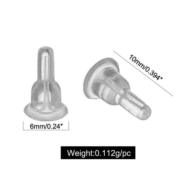 Clear Silicone Earring Backs - 150 Pcs / 75 Pairs Hypoallergenic Secure Push-Back Earring Stoppers for Stud Earrings, 10x6mm Full-Cover Studs Dust-Proof - NewNest Australia