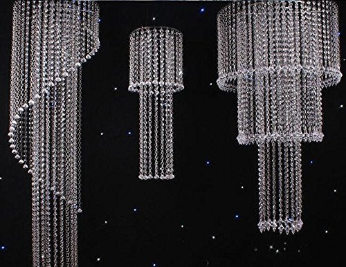 VOVOV 20FT Clear Crystal Garland Chandelier Octagon Beads Chain Beaded Trim - NewNest Australia