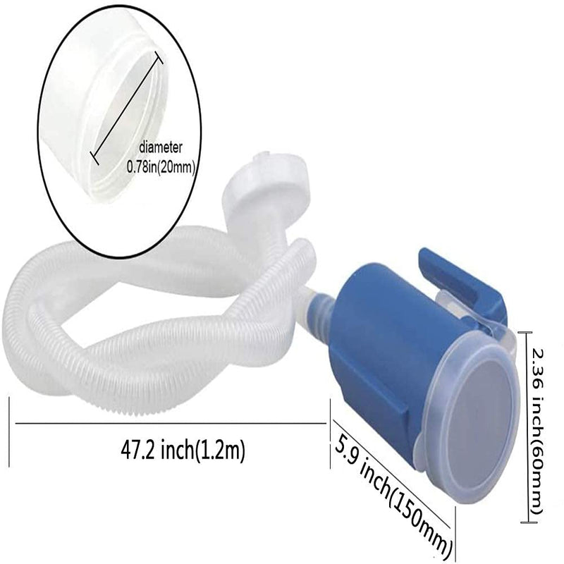testyu Urinal Bottle Unisex, 2000ML Reusable Urinal Portable Spill Proof Plastic Pee Bottle Large with Hose Screw Lid and Clean Brush for Car Home Toilet Travel Camping (White) White - NewNest Australia