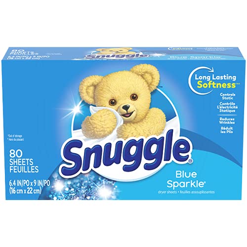 Snuggle Fabric Softener Dryer Sheets, Blue Sparkle, 80 Count - NewNest Australia