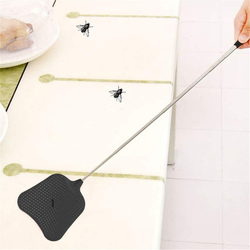 Foxany Telescopic Fly Swatters, Durable Plastic Fly Swatter Heavy Duty Set, Telescopic Flyswatter with Stainless Steel Handle for Indoor/Outdoor/Classroom (2 Pack) - NewNest Australia