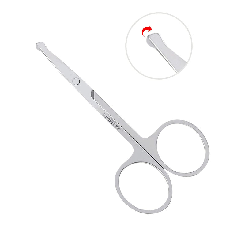 3 Packs Stainless Steel Curved Eyebrow Scissors And Nose Hair Scissors Set, Makeup Scissors For Trimming Facial Hair For Nails, Eyebrows, Beard Scissors, Nose And Ear Hair - NewNest Australia