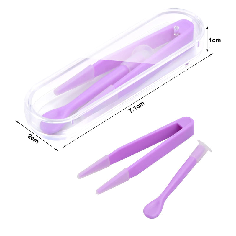 Jinlaili Pack of 5 contact lens tweezers, contact lens inserter remover, contact lens removal tweezers and suction cup, plastic contact lens remover, tweezers suction stick for travel household - NewNest Australia