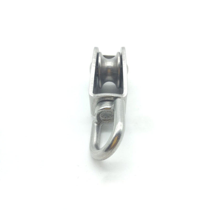 4Pcs M25 Single Pulley Block, Creatiee 304 Stainless Steel Pulley Roller, Crane Swivel Hook Smooth Wire Rope Cable Loading 150 kg - NewNest Australia