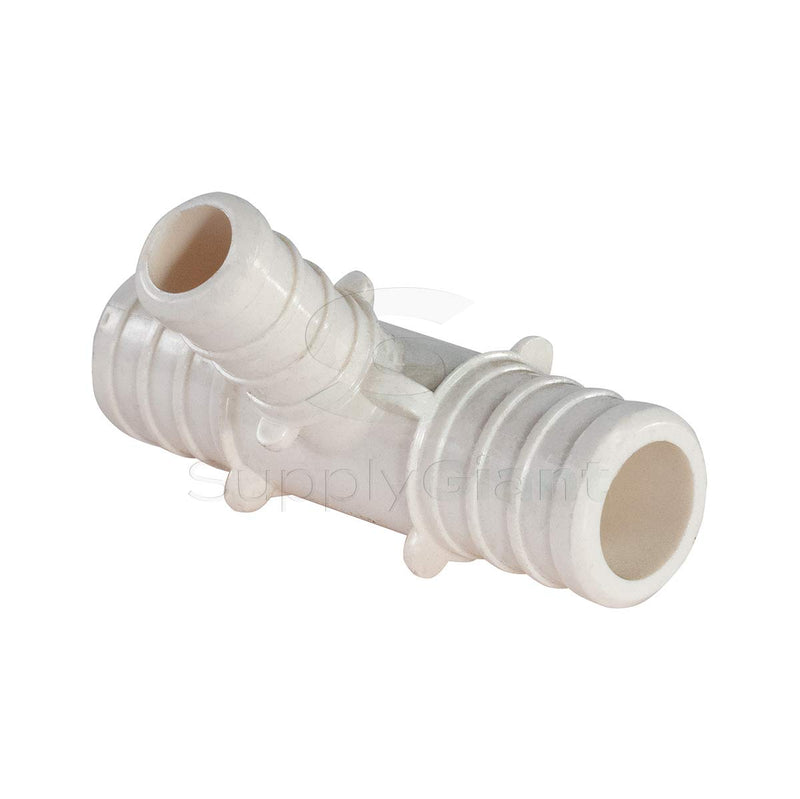 Supply Giant QQSU3431-5 Plastic PEX Poly Alloy Reducing Tee Barb Pipe Fitting, 3/4'' x 3/4'' x 1/2'', White, 5 Pack 3/4'' x 3/4'' x 1/2'' - NewNest Australia