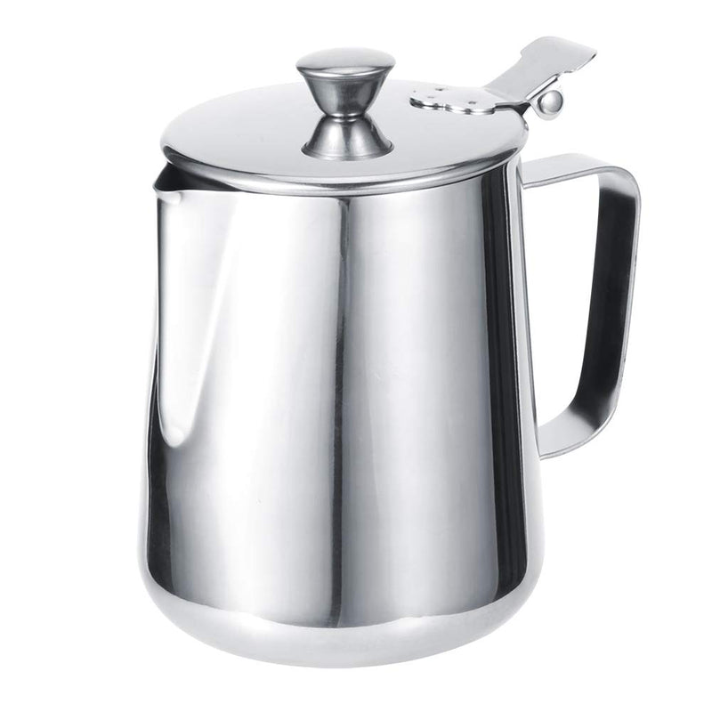 Milk Frothing Cup 600Ml/1000Ml Stainless Steel Thicken Coffee Pitcher with a Lid Dripless spout for Espresso Latte Art and Frothing Milk(1000ML) 1000ML - NewNest Australia