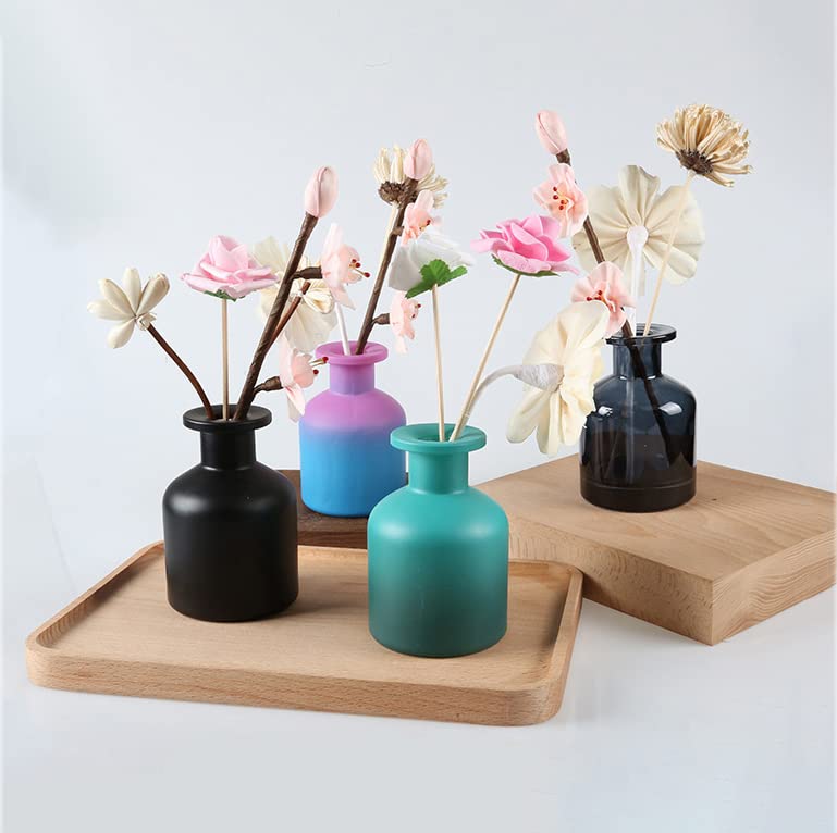 150ml/5oz Empty Refillable Glass Diffuser Bottles Aromatherapy Jar Container Fragrance Accessories Use for DIY Replacement Reed Diffuser Sticks Sets Essential Oils Crafts Decor (Blue Gradient) Blue Gradient - NewNest Australia