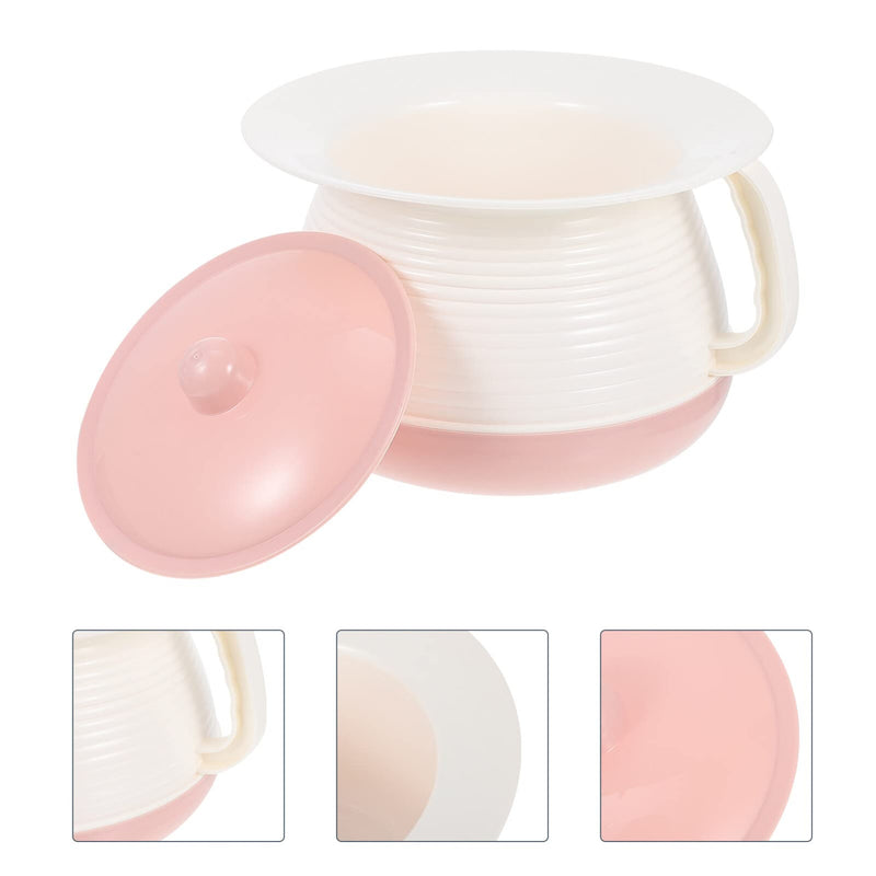 Chamber Pot Potty Urinals Bedpan: Urine Pot with Lid Bedroom Urinal Pee Pot Bucket Bedside Potties Portable Toilet for Adult Elderly Pregnant Children Home Camping Car Travel Pink - NewNest Australia