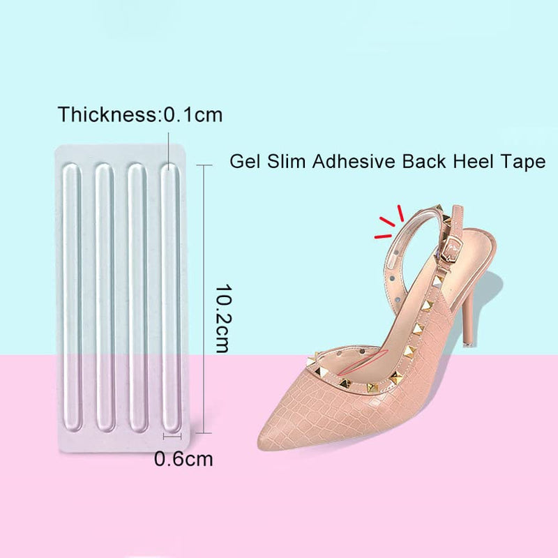 6Sheets/24Pcs Shoe Back Heel Inserts Self Adhesive Back Heel Tape Clear Silicone Gel Heel Protectors Invisible Shoe Inserts Shoe Cushion Liner Grips - NewNest Australia