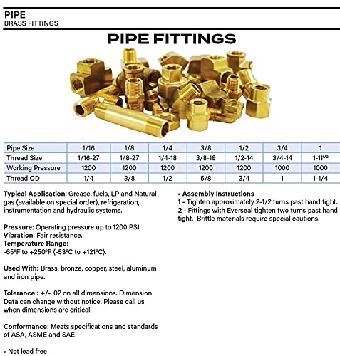 Anderson Metals-54046-1008 Brass Tube Fitting, Coupling, 5/8" Flare x 1/2" Female Pipe - NewNest Australia