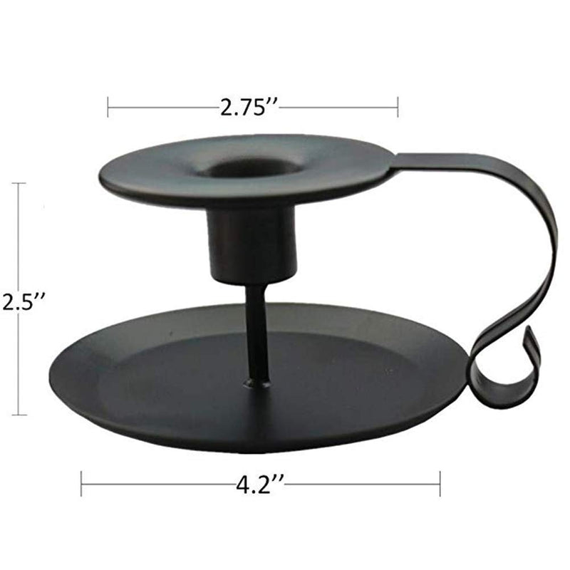 NewNest Australia - PRINTEMPS Wrought Iron Taper Candle Holder,Iron Candle Holders (1X2, Black) 1X2 