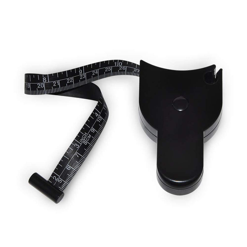 WIN TAPE 80'' 205cm Waist Body Tape Measure with Push Button, Measuring Waist and Arms (Black) Black - NewNest Australia