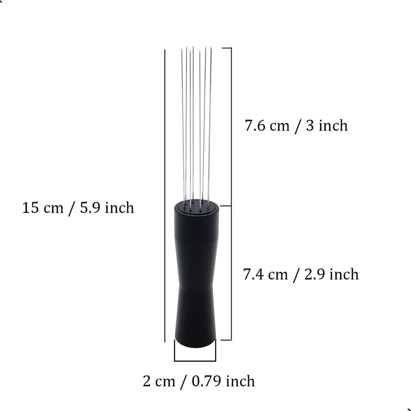 Espresso Coffee Stirrer, Coffee Stirring Tamper WDT Distribution Tool, Needle Type Distributor Hand Stirrer Tool (Black） Black - NewNest Australia