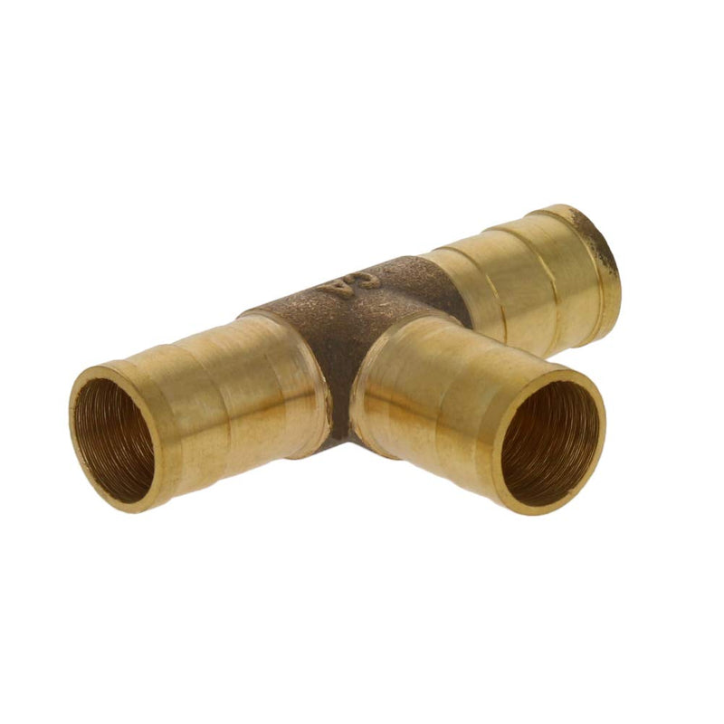 MroMax 12mm Brass Barb Hose Fitting Tee T 3 Way Connector Joiner Air Water Fuel Gas 2pcs Diameter 12mm - NewNest Australia