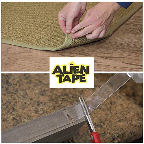 Alientape by Bell+Howell Nano Double Sided Tape, Multipurpose Removable Adhesive Transparent Grip Mounting Tape Washable Strong Sticky Heavy Duty for Carpet Photo Frame Poster Décor As Seen On TV - NewNest Australia