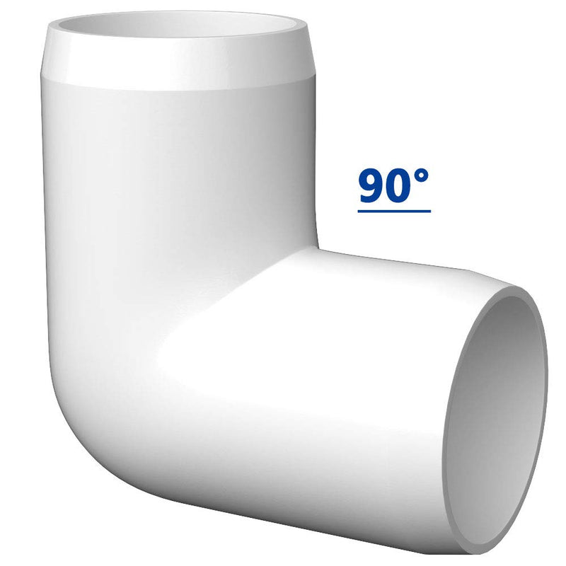 letsFix PVC Elbow Fittings 3/4", Tee/Cross/45 Degree Elbow/90 Degree Elbow for SCH40 3/4" PVC Pipe - Build Heavy Duty PVC Furniture, Plumbing Projects Available, White [Pack of 10] 90Degree - NewNest Australia