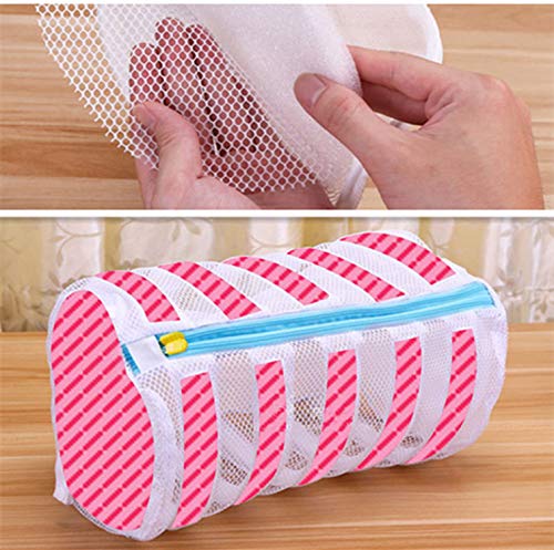 NewNest Australia - DurReus Mesh Laundry Bag Men Canvas Shoes Sneakers Trainers Washing in Washer Dryer Sturdy Women Delicates Lingerie Bra Wash Bags with Bumper Protectors Double Layer Zipper Rectangle Shoes Bag 