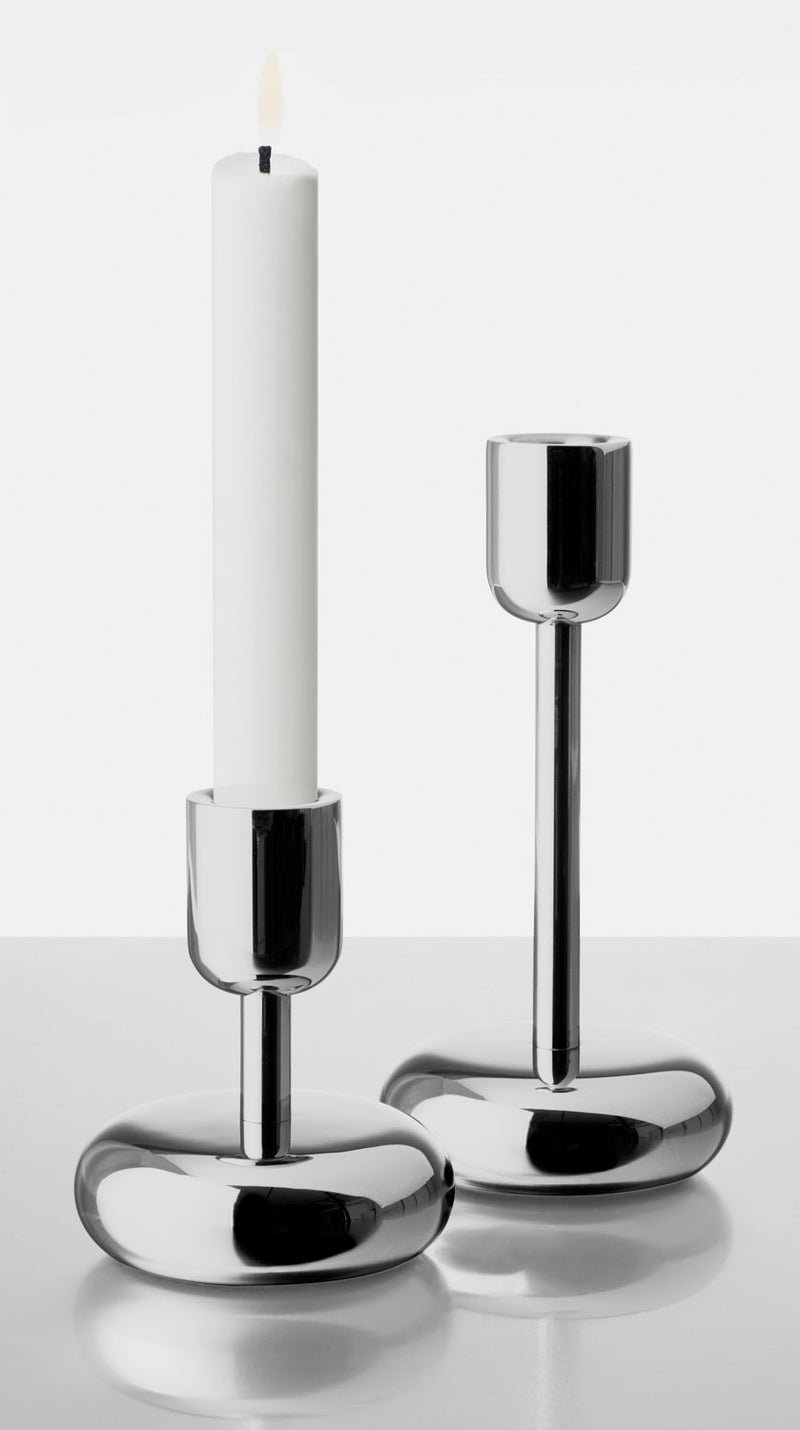 NewNest Australia - IIttala Nappula Candleholder 107 mm, Stainless Steel by Matti Klenell 