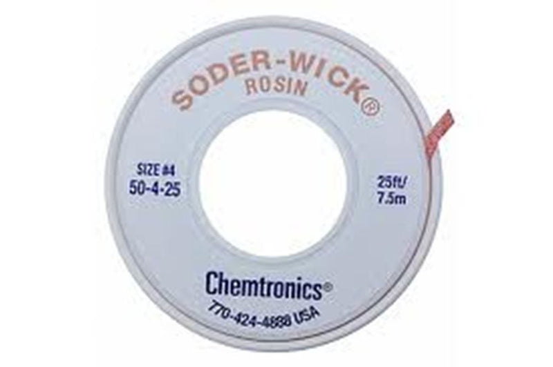 Chemtronics 50-4-25 Soder-Wick Rosin De-Soldering Braid, 0.110", 25' - NewNest Australia