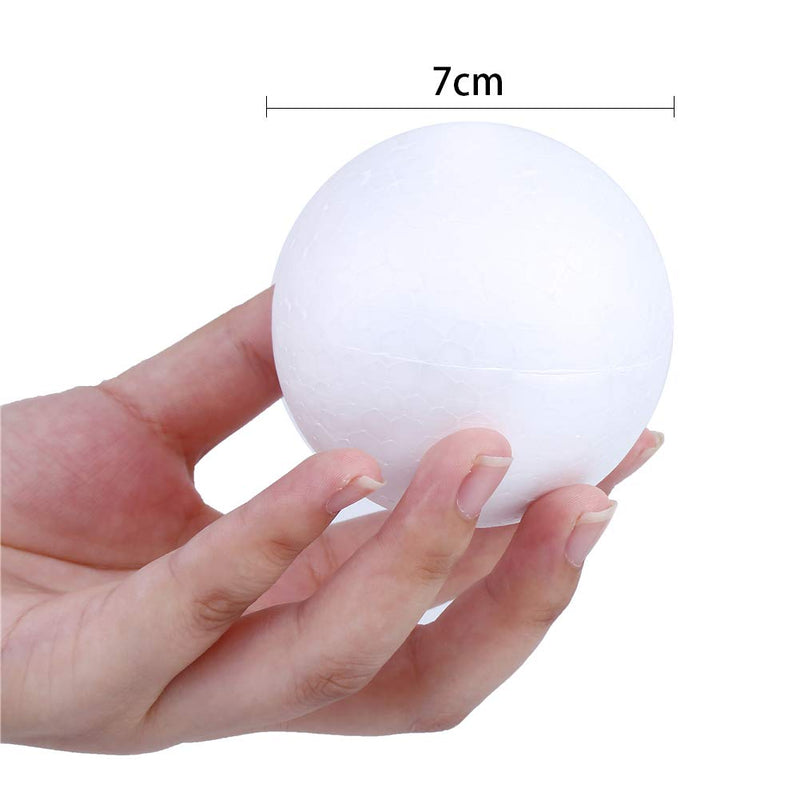 CCINEE White Foam Balls 7cm Styrofoam Balls for DIY Crafts Projects Chritmas Ornaments, Pack of 15 7cm foam balls - NewNest Australia