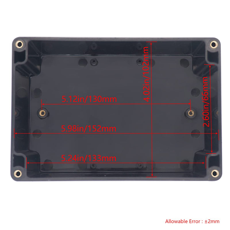 Otdorpatio Project Box IP65 Waterproof Junction Box ABS Plastic Black Electrical Boxes DIY Electronic Project Case Power Enclosure 6.3x4.33x3.54 inch (160x110x90 mm) 6.3"x4.33"x3.54" - NewNest Australia