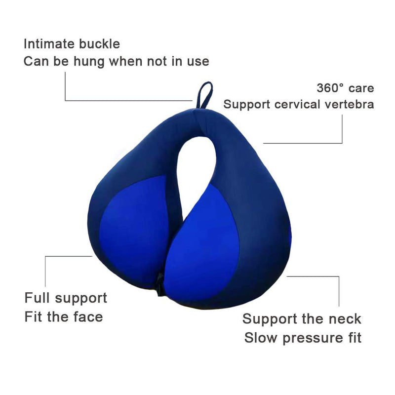 MOOB Kids Travel Pillow,Baby Head Neck & Chin Support U Shape Pillows, Travel Sleeping Essentials, Perfect for Car Airplane Dark Blue - NewNest Australia