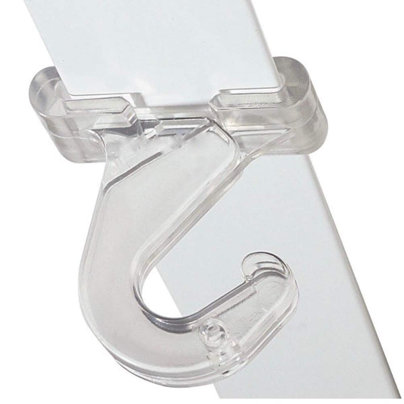 NewNest Australia - SharpTank Clear Hinged Ceiling Hooks - 12 Pack of T-Bar Track Clips for Suspended Ceilings - Hooks for Hanging Classroom Decorations, Office Signs, Plants - Holds up to 10 lbs 