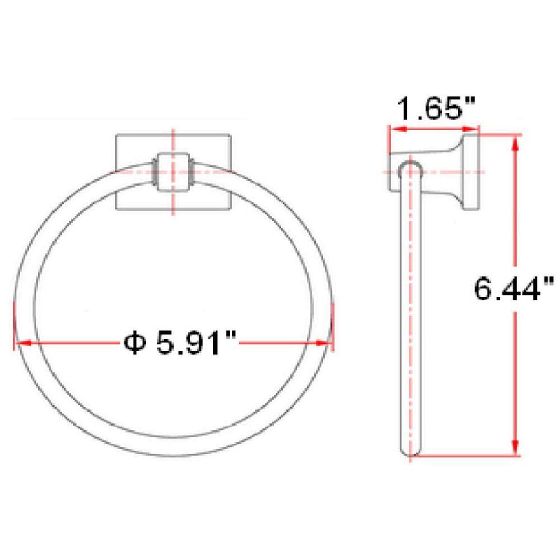 Design House 539163 Millbridge Wall-Mounted Towel Ring for Bathroom, One Size, Satin Nickel - NewNest Australia