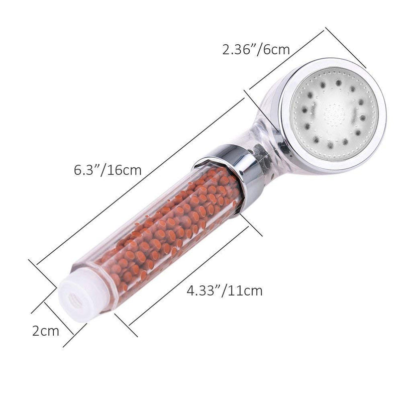 PRUGNA LED Shower Head with Hose and Shower Arm Bracket, High-Pressure Filter Handheld Shower for Repair Dry Skin and Hair Loss - Color Changes with Water Temperature - NewNest Australia