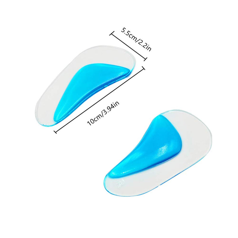 QincLing 8 Pcs Gel Arch Support Insoles, Gel Arch Pads Feet Gel Pads Gel High Heel Inserts Plantar Fasciitis Pad Orthotic Arch Shoe Insoles Arch Support Foot Cushion Pads for Women Men Flat Feet - NewNest Australia