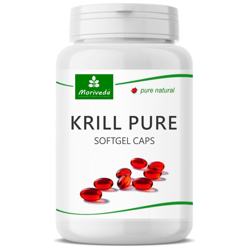 Krill oil capsules - 1000 mg PURE Krill oil for 45 days - with antaxanthin Omega 3-6 EPA DHA Choline Phospholipids - Moriveda 1x 90 capsules 90 pieces (pack of 1) - NewNest Australia