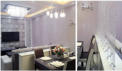 VOVOV 20FT Clear Crystal Garland Chandelier Octagon Beads Chain Beaded Trim - NewNest Australia