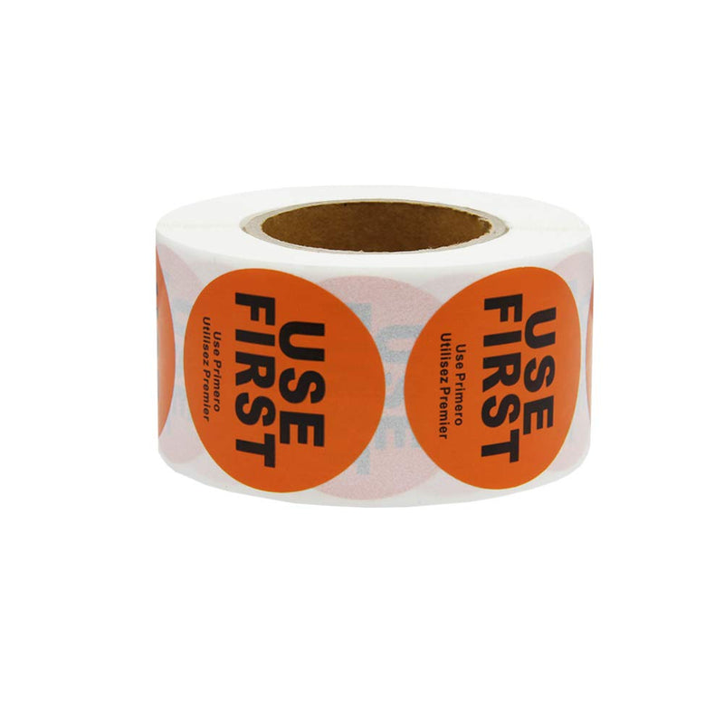 Hcode 1.5 inch “Use First” Inventory Control Label Permanent Adhesive Restaurant Quality Food Labels Orange - NewNest Australia