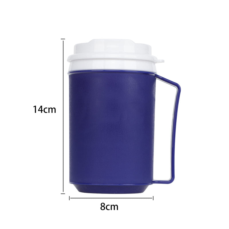 XGOPTS Non Spill Cup for Disabled Men Women Plastic Drinking Beaker Feeding Beaker Mug with Easy Grip Handle Disability Aids Cup with Anti Splash Spout and Lid Travel Mug for Kids Elderly - NewNest Australia