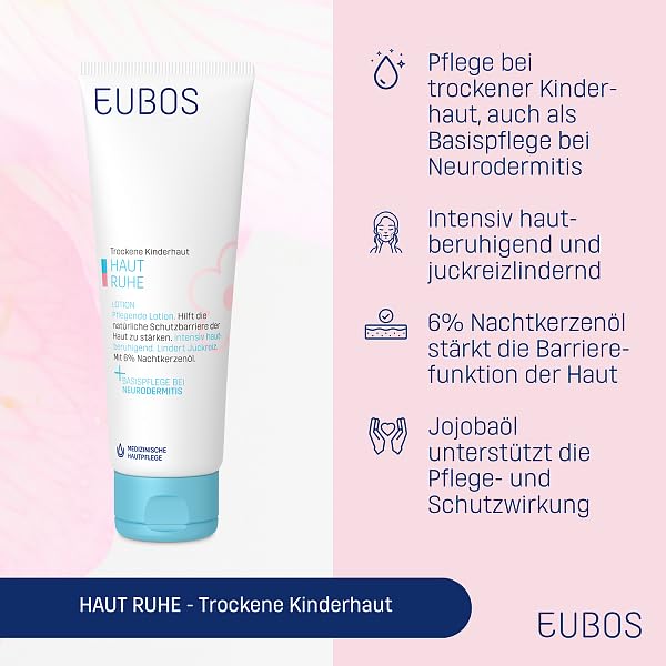 Eubos | SKIN CALM body lotion | 125ml | for sensitive and dry children's skin | Skin compatibility dermatologically confirmed | With jojoba oil - NewNest Australia