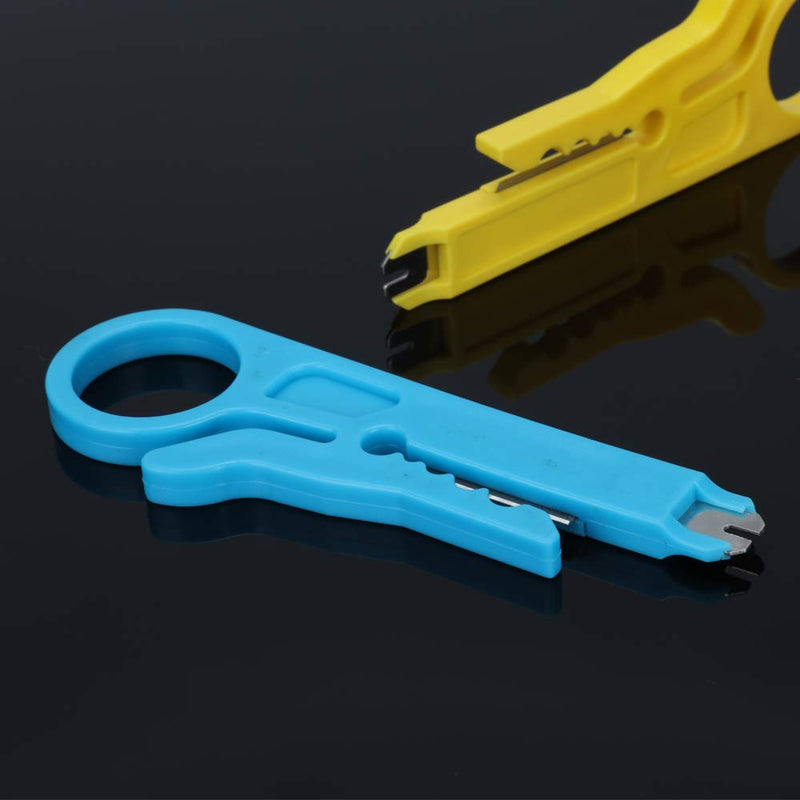BUSHIBU Mini Wire Stripper 6 Pack Network Wire Stripper Punch Down Cutter for Network Wire Cable, RJ45/Cat5/CAT-6 Data Cable, Telephone Cable and Computer UTP Cable - NewNest Australia