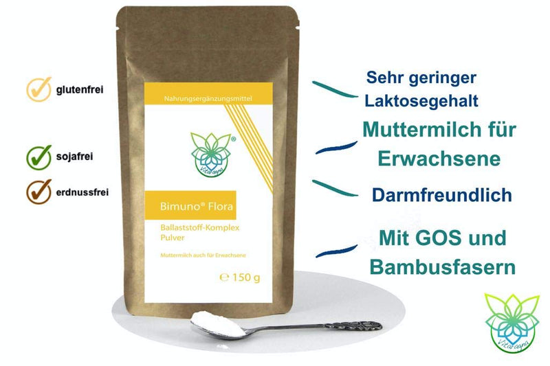 VITARAGNA Bimuno Flora fiber complex with GOS as powder - breast milk also for adults, for the intestinal flora and intestinal bacteria, 150g - NewNest Australia