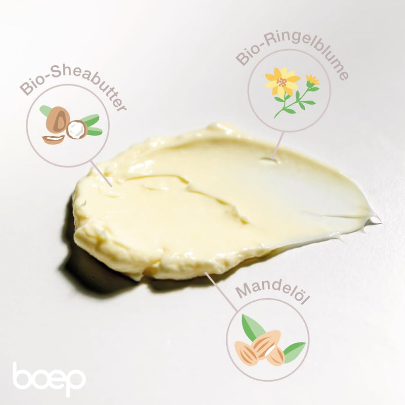 boep baby cream | Vegan natural cosmetic face cream for babies & children | Recommended by midwives | With organic calendula, organic shea butter & almond oil | Developed by a doctor & mom (100 ml) 100 ml - NewNest Australia