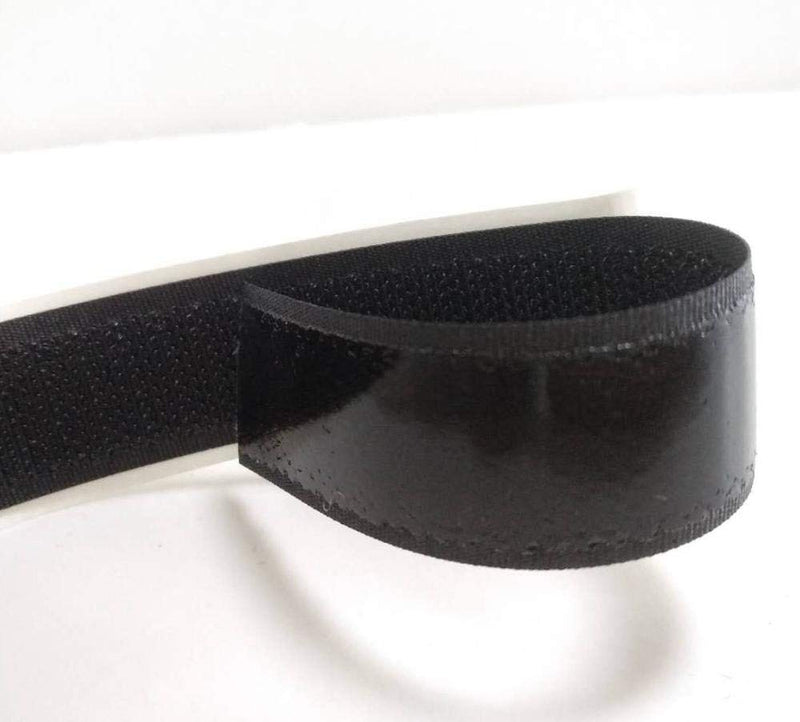 Yuwa 1 Inch Black Hook and Loop Magic Tape Self Adhesive Sticky Back Fastener Nylon Heavy Duty for DIY Craft (15 Feets) (Black) - NewNest Australia