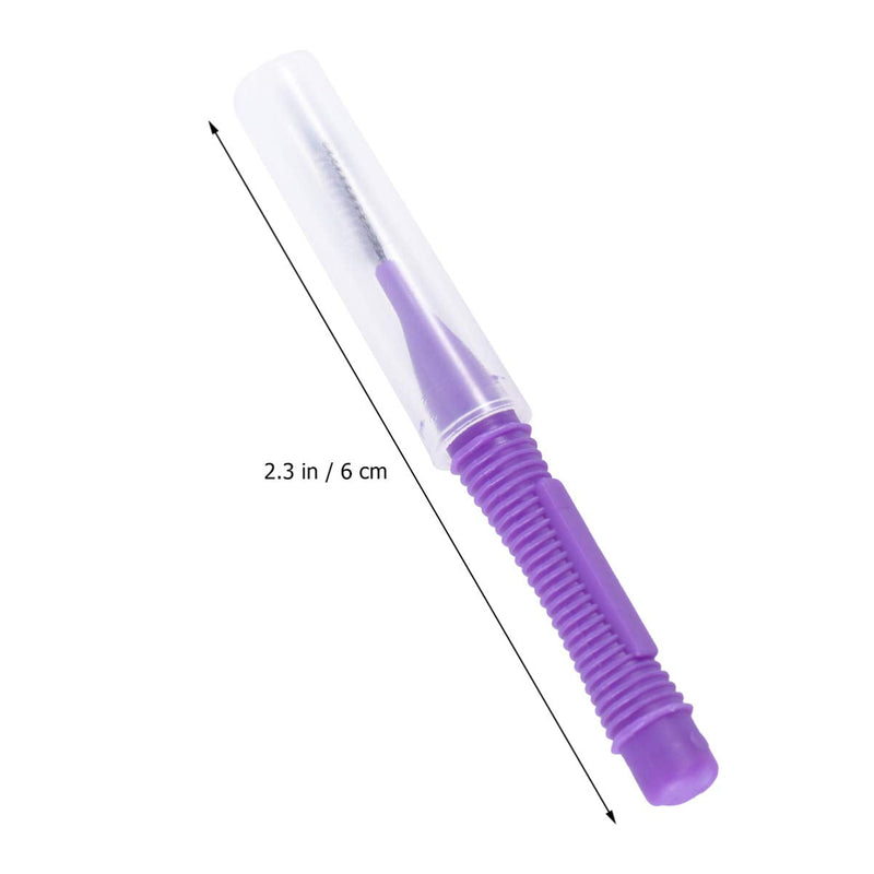 HEALLILY Interdental Brushes Tooth Dental Picks Stick Teepee Cleaning Brushes for Daily Sanitary Oral Hygiene Effective Interdental Cleaners Toothpick Brush Fit for Adult Children 10pcs Purple - NewNest Australia