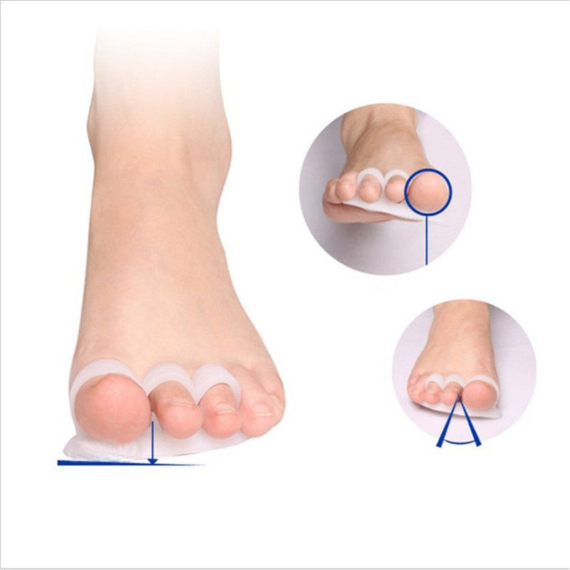 CAREOR 6 Pieces Hammer Toe Cushion - Hammer Toe Gel Pads Corrector & Straightener for Curled, Curved, Claw & Mallet Toe Relief - Right & Left Gel Support Crest Cushion (3 Hole White) - NewNest Australia
