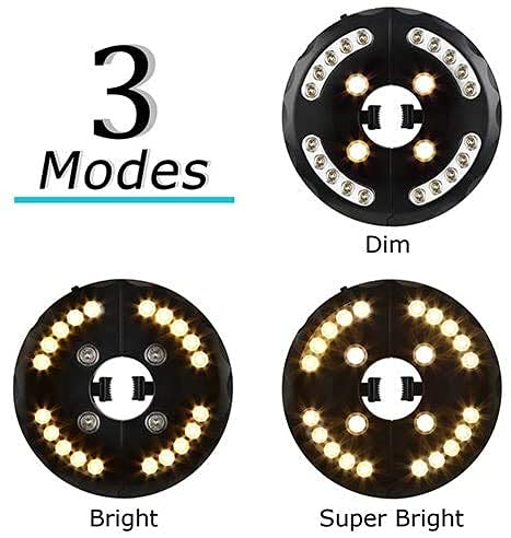 Patio Umbrella Light Warm White 3 Lighting Modes Cordless 24 LED Lights,4 AA Battery Operated Umbrella Pole Light for Patio Umbrellas Camping Tents or Outdoor Use - NewNest Australia