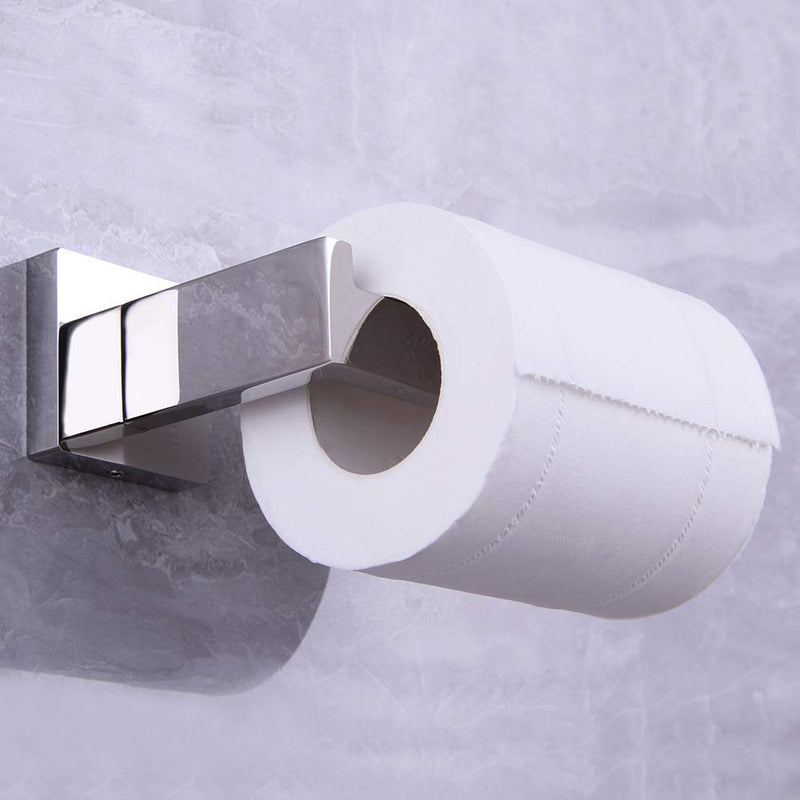 SUS304 Stainless Steel Toilet Paper Holder Wall Mounted Rustfree Bathroom Hotel 5 inch TP Holder Kitchen Washroom Tissue Roll Dispenser Polished Finish - NewNest Australia