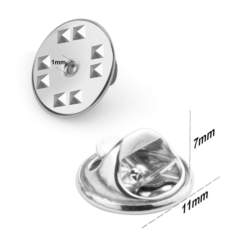 50PCS Metal Pin Backs, Pin Keepers Locking Clasp for Badge Insignia Pin Backs Replacement (Silver) - NewNest Australia