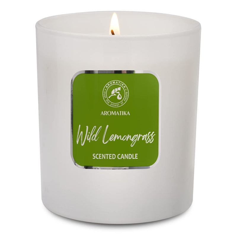 Aroma Candle Lemongrass - Aromatherapy Soy Wax Candles With Lemongrass Oil - Vegan Soy Wax With Essential Oils - Candle Gift - Scented Candle In Glass - Up To 45 Hours Burning Time - NewNest Australia