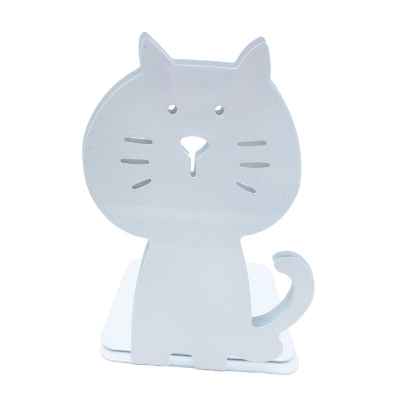 NewNest Australia - 1Pair Luxury Art bookend Lovely Cat Bookends Gift Kids Cat White 