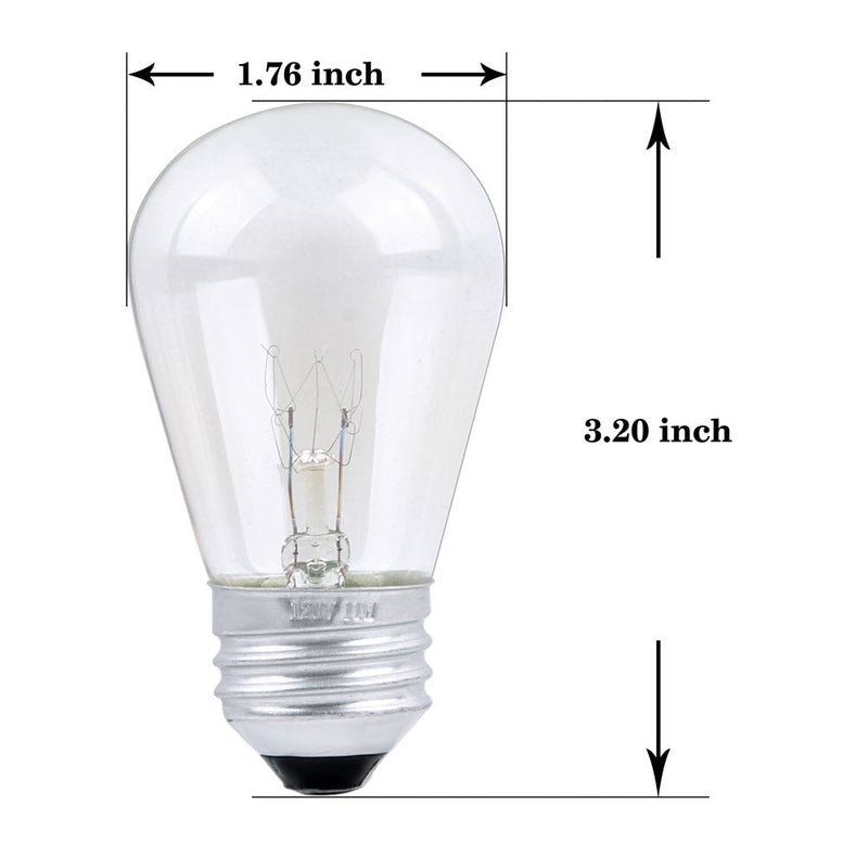 30 Pack S14 Outdoor String Light Bulbs Set, 120V 11W Clear Outdoor Patio Vintage Light Shatterproof Bulbs - NewNest Australia
