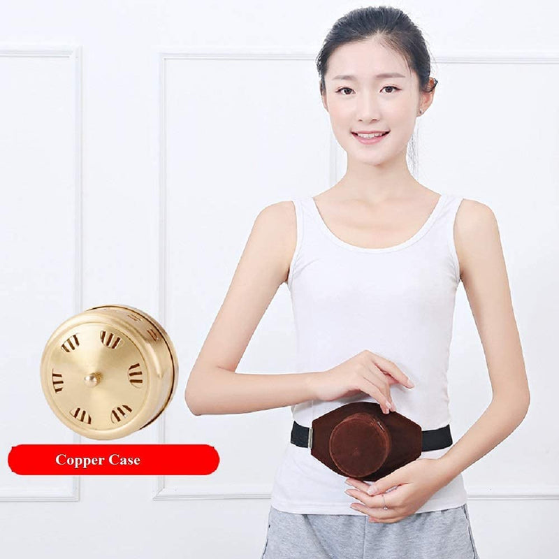 10-Years Purity 60:1 Ratio 54 Rolls Sticks Pure Moxibustion + 1 Copper Portable Smokeless Mugwort Moxibustion Moxa Box Round Shape Burner+1 Acupoint Map Acupuncture With Copper Burner - NewNest Australia