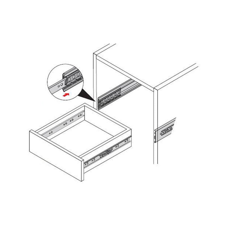 Zengest Full Extension Less Noise Ball Bearing Drawer Slides, 10 Inches, 1-Pair 10 Inch - NewNest Australia