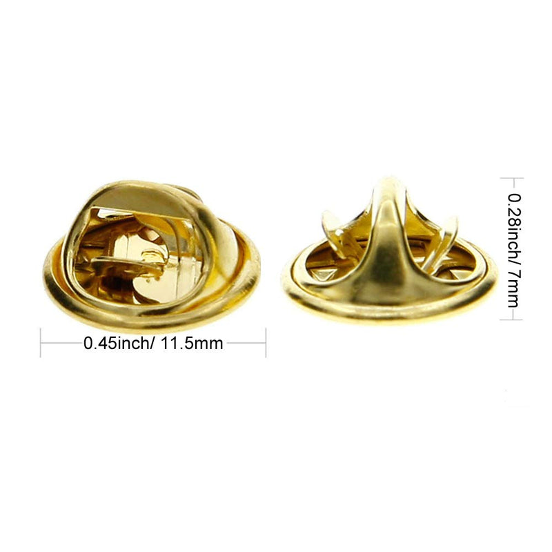 Pin Backs, Lapel Pin Backs, 50PCS Brass Metal Pin Backings for Brooch Tie Hat Badge Insignia, Gold - NewNest Australia